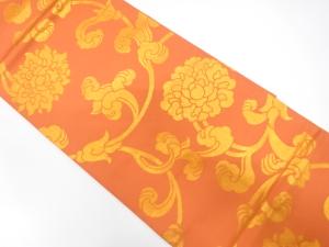 アンティーク　織悦製　花唐草模様織り出し全通袋帯（材料）